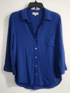 L'AGENCE blouse Blue Size Medium